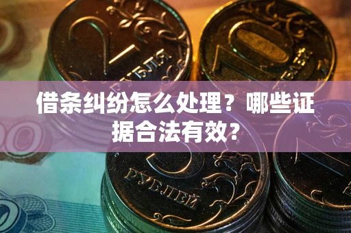武汉借条纠纷怎么处理?哪些证据合法有效? 武汉借条纠纷怎么处理?哪些证据合法有效?